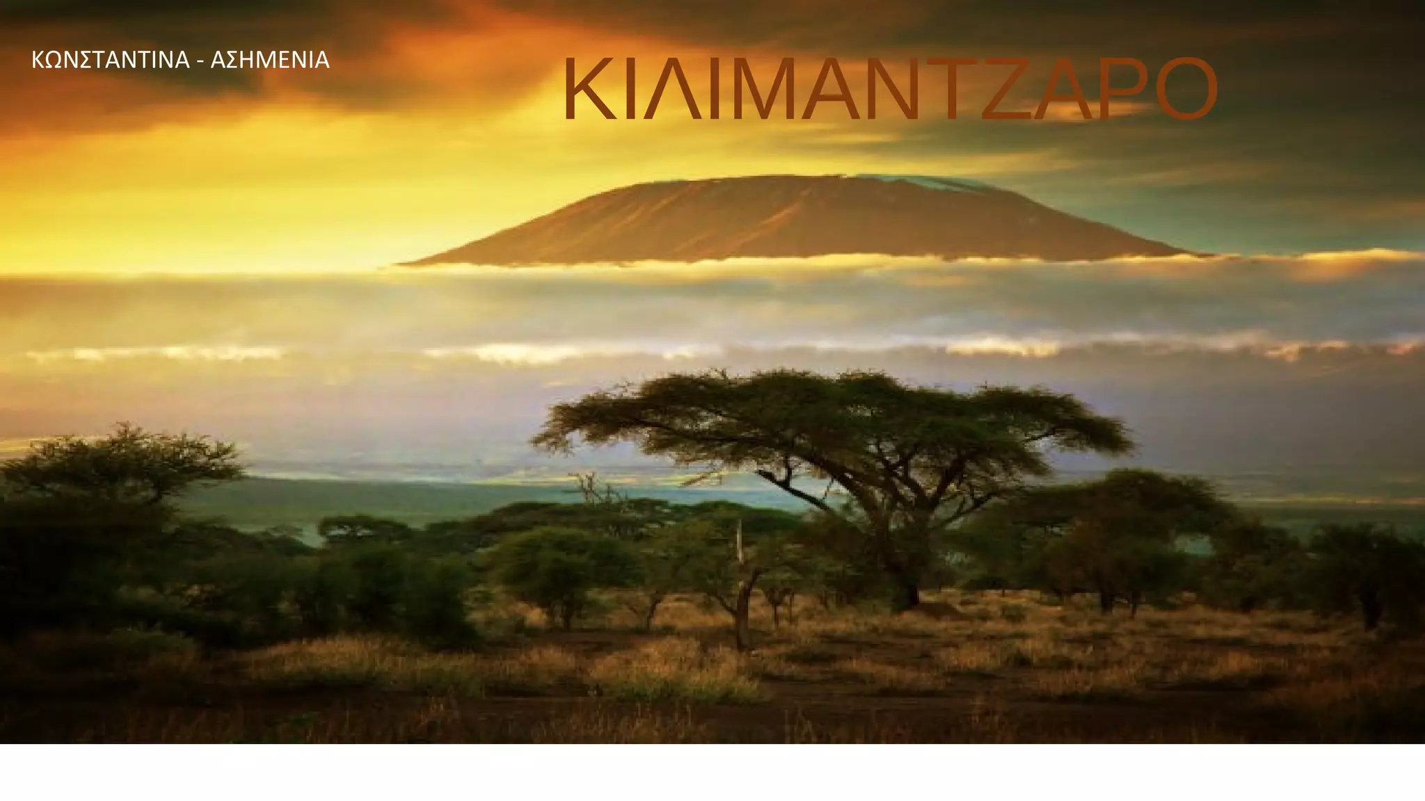 ΚΙΛΙΜΑΝΤΖΑΡΟ
ΚΩΝΣΤΑΝΤΙΝΑ - ΑΣΗΜΕΝΙΑ
 
