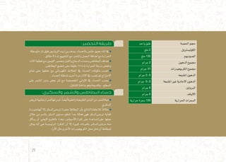 :‫التحضير‬ ‫طريقة‬
‫متو�سطة‬ ‫نار‬ ‫فوق‬ ‫ـون‬‫ـ‬‫ـ‬‫ـ‬‫ت‬‫الزي‬ ‫زيت‬ ‫ـن‬‫ـ‬‫ـ‬‫ـ‬‫ـ‬‫ـ‬‫خ‬‫ي�س‬ ،‫باحل�ساء‬ ‫خا�ص‬ ‫عميق‬ ‫اناء‬ ‫يف‬ o
. ‫دقائق‬ 5 ‫ملدة‬ ‫الت�شويح‬ ‫مع‬ ‫وال�شمر‬ ‫الب�صل‬ ‫ا�ضافة‬ ‫مع‬ ‫احلرارة‬
‫االناء‬‫تغطية‬‫مع‬‫الليمون‬‫وع�صري‬‫واللنب‬‫الدجاج‬‫وح�ساء‬‫البطاط�س‬‫ت�ضاف‬
. ‫البطاط�س‬ ‫تن�ضج‬ ‫حتى‬ ‫دقيقة‬ 15 ‫ملدة‬ ‫احلرارة‬ ‫درجة‬ ‫وخف�ض‬
‫متام‬ ‫حتى‬ ‫خفقها‬ ‫مع‬ ‫الكهربائي‬ ‫اخلالط‬ ‫يف‬ ‫احل�ساء‬ ‫مكونات‬ ‫ت�صب‬
. ‫احل�ساء‬ ‫لتدفئة‬ ‫أخرى‬� ‫مرة‬ ‫االناء‬ ‫يف‬ ‫ت�صب‬ ‫ثم‬ ‫االمتزاج‬
‫على‬ ‫ال�شمر‬ ‫بذور‬ ‫بع�ض‬ ‫نرث‬ ‫مع‬ ‫املخ�ص�صة‬ ‫االواين‬ ‫يف‬ ‫احل�ساء‬ ‫ي�صب‬
. ‫للتناول‬ ‫�ساخنا‬ ‫وهو‬ ‫وتقدمية‬ . ‫ال�سطح‬
:‫والسكري‬ ‫والشمر‬ ‫البطاطس‬ ‫حساء‬
‫ملري�ض‬‫أ�ضرارجانبية‬�‫لها‬‫لي�س‬،ً‫ا‬‫أي�ض‬�‫والطبية‬‫البذورالطبيعية‬‫من‬‫حبةال�شمر‬
.‫ال�سكري‬
‫ـدة‬‫ـ‬‫ـ‬‫ـ‬‫ي‬‫أنهامف‬� ‫إال‬�،‫ملر�ضىال�سكر‬ ‫م�ضرة‬ ‫البطاطا‬ ‫أن‬�‫ب‬ ‫لالعتقادال�شائع‬ ً‫ا‬‫خالف‬
‫خالل‬ ‫من‬ ‫بالدم‬ ‫ال�سكر‬ ‫م�ستوى‬ ‫تنظم‬ ً‫ا‬‫جد‬ ‫فعالة‬ ‫فهي‬ ‫ملر�ضىال�سكر‬ ‫للغاية‬
‫أكل‬�‫ـ‬‫ـ‬‫ـ‬‫ي‬ ‫أن‬� ‫اليعني‬ ‫ـع‬‫ـ‬‫ب‬‫بالط‬ ‫وهذا‬ ،‫أن�سولني‬‫ل‬‫إفرازا‬� ‫على‬ ‫علىامل�ساعدة‬ ‫عملها‬
‫ميكن‬ ‫أنه‬� ‫هي‬ ‫ـة‬‫ـ‬‫ـ‬‫ي‬‫الرئي�س‬ ‫الفكرة‬ ‫أن‬� ‫إال‬� ‫كبرية‬ ‫ـات‬‫ـ‬‫ـ‬‫ي‬‫بكم‬ ‫ـر‬‫ـ‬‫ك‬‫مر�ضىال�س‬ ‫منه‬
.‫أرز‬‫ل‬‫ا‬‫مثل‬‫أخرى‬‫ل‬‫ا‬‫الكربوهيدرات‬‫حمل‬‫حتل‬‫أن‬�‫للبطاطا‬
‫واحد‬ ‫طبق‬ ‫احل�صة‬ ‫حجم‬
‫ملغ‬ 2 ‫الكولي�سرتول‬
‫ملغ‬ 130 ‫ال�صوديوم‬
‫جرام‬ 2 ‫الدهون‬ ‫جمموع‬
‫جرام‬ 31 ‫الكربوهيدرات‬ ‫جمموع‬
‫جرام‬ 0.5 ‫امل�شبعه‬ ‫الدهون‬
‫جرام‬ 0.5 ‫امل�شبعة‬ ‫غري‬ ‫االحادية‬ ‫الدهون‬
‫جرام‬ 6 ‫الربوتني‬
‫جرام‬ 6 ‫االلياف‬
‫حرارية‬ ‫�سعرة‬ 155 ‫احلرارية‬ ‫ال�سعرات‬
21
 