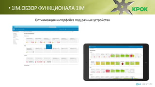 • 1IM.ОБЗОР ФУНКЦИОНАЛА 1IM
Оптимизация интерфейса под разные устройства
 