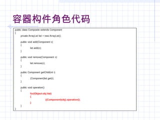 容器构件角色代码
 