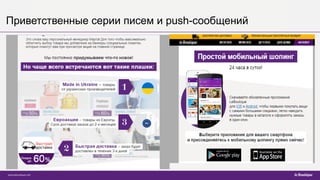 Приветственные серии писем и push-сообщений
 