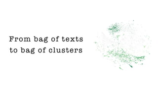 From bag of texts
to bag of clusters
 