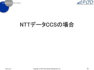 NTTデータCCSの場合
2017/6/3 16Copyright (c) 2017 Eiwa System Management, Inc.
 