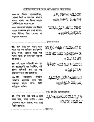 ধযশীলতা স েক পিব আল-কু রােনর িকছ আয়াত
............................................ সূরাঃ বাকারাহ
............................................ সূরাঃ হা-মীম আসসাজদাহ
............................................ সূরাঃ হদ
 