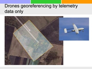 Drones georeferencing by telemetry
data only
 