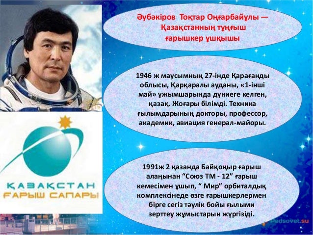 Ғарыш әлемі. Ғарыш айлағы және Ғарышкерлер