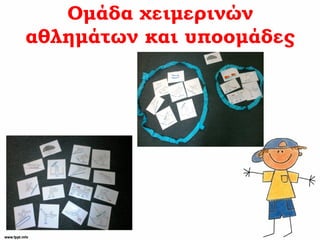 Ομάδα χειμερινών
αθλημάτων και υποομάδες
 