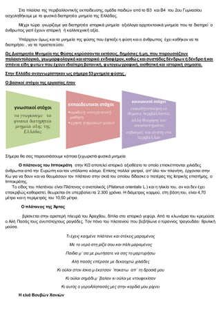 Στα πλαίσια της περιβαλλοντικής εκπαίδευσης, ομάδα παιδιών από το Β3 και Β4 του 2ου Γυμνασίου
ασχοληθήκαμε με τα φυσικά δι...