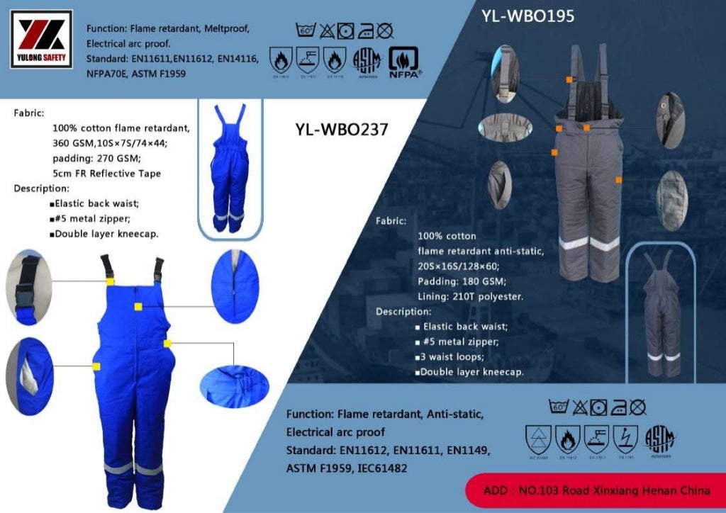 Safety protective garments