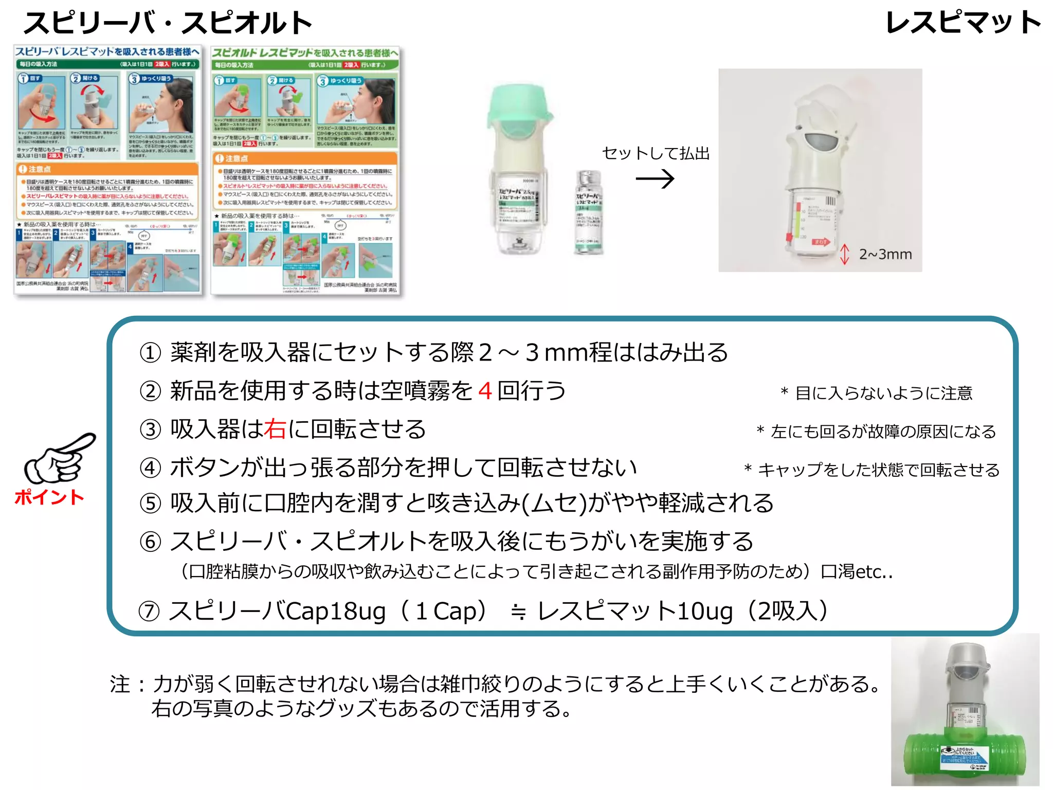 これで大丈夫！吸入薬の吸入指導！ | PDF