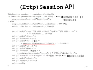 (Http)Session API
49
 