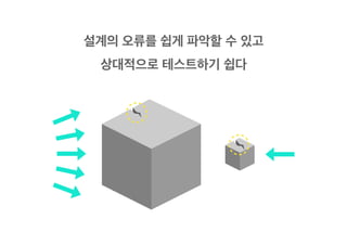 설계의 오류를 쉽게 파악할 수 있고
상대적으로 테스트하기 쉽다
 