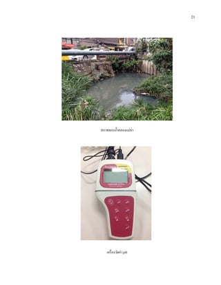 21
สภาพของน้าคลองแม่ข่า
เครื่องวัดค่า pH
 