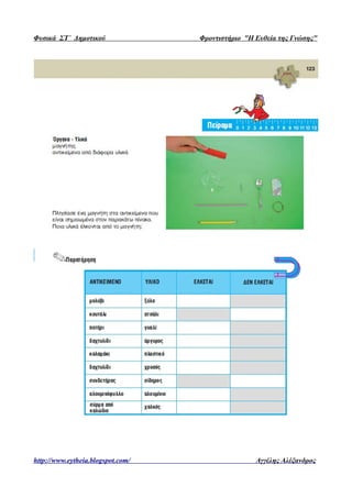 Φυσικά ΣΤ΄ Δημοτικού Φροντιστήριο "Η Ευθεία της Γνώσης"
http://www.eytheia.blogspot.com/ Αγγέλης Αλέξανδρος
Επιμέλεια επανάληψης: Χρήστος Χαρμπής http://st-taksh.blogspot.gr σελ.25
 