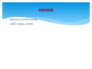 ดิฉันจบมาจาก โรงเรียนบ้านเมืองกื้ด
ต.กื้ดช้าง อ.แม่แตง จ.เชียงใหม่
 