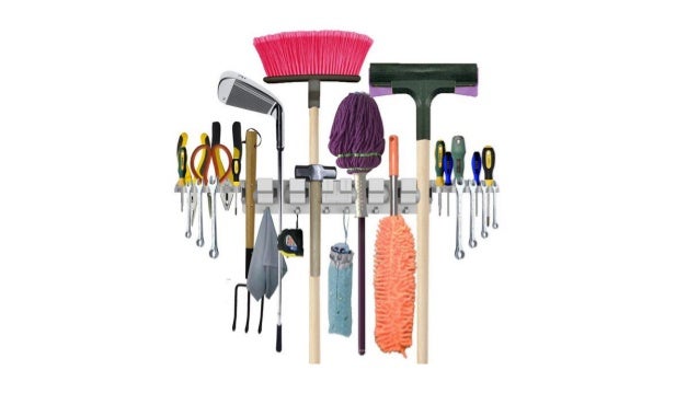 Utility Wall Mounted Mop Broom Holders Tool Rack For Home Garden G