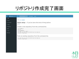 リポジトリを作成する
＋ → New Repository
 