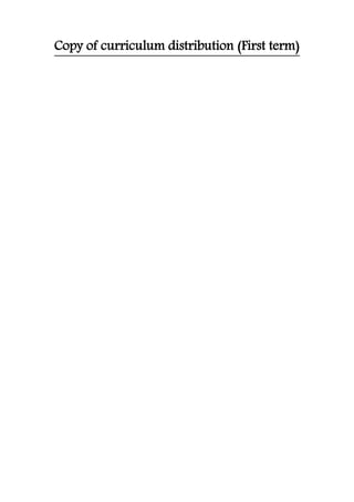 Copy of curriculum distribution (First term)
 