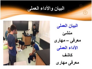 ‫العملى‬ ‫واآلداء‬ ‫البيان‬
‫العملى‬ ‫البيان‬
‫منشئ‬
‫معرفى‬–‫مهارى‬
‫العملى‬ ‫اآلداء‬
‫كاشف‬
‫مهارى‬ ‫معرفى‬
 