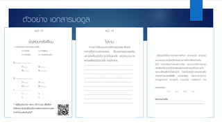 ตัวอย่าง เอกสารมอดูล
หน้า 13 หน้า 14 หน้า 15
สรุปความรู้
เครื่องมือที่ใช้ในการวัดผลการศึกษา มีหลายชนิด แต่ละชนิด
เหมาะสมกับการวัดพฤติกรรมทางการศึกษาที่แตกต่างกัน
ดังนี้ การทดสอบ(Testing)หมายถึง กระบวนการในการนําชุด
ของสิ่งเร้าไปกระตุ้นให้นักเรียนแสดงพฤติกรรมที่ต้องการวัด
ออกมาให้ครูสังเกตได้และวัดได้ โดยทั่วไปครูใช้การทดสอบเพื่อ
วัดพฤติกรรมพุทธิพิสัย ของนักเรียน อันประกอบไปด้วย
ความรู้ความจํา ความเข้าใจ การนําไปใช้ การวิเคราะห์ การ
เฉลยข้อสอบ
1.ก. 2.ข 3.ค n.n
เอกสารอ้างอิง
.................................................................................
หน้า 14
ใบงาน
หากนศ.ได้รับมอบหมายให้ประเมินรสชาติของ
อาหารที่่มีความหลากหลาย ทั้งประเภทรสชาดและอื่น
นศ.จะมีเครื่องมือในการวัดได้อย่างไร และมีกระบวนการ
สร้างเครื่องมืออย่างไร จงอภิปราย
............................................................................
............................................................................
............................................................................
............................................................................
............................................................................
............................................................................
............................................................................
............................................................................
............................................................................
............................................................................
หน้า 13
ข้อสอบหลังเรียน
1.การทดสอบ(Testing)หมายถึง
ก.การวัด ข.การเรียน
ค.การสอบ ง.การประเมินผล
2...........................
ก........ ข.........
ค.......... ง...........
3. ...........................
ก........ ข.........
ค.......... ง...........
n...........................
ก........ ข.........
ค.......... ง...........
** ผู้เรียนสามารถ สแกน QR-Code เพื่อลิงก์
ไปยังแบบประเมินซึ่งจะเป็นการส่งงานและทราบผล
การทําแบบประเมินทันที
 