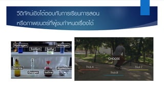 วีดิทัศน์เชิงโต้ตอบกับการเรียนการสอน
หรือภาพยนตร์ที่ผู้ชมกําหนดเรื่องได้
 