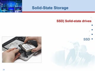 .
SSD) Solid-state drives

.
.
SSD
20
Solid-State Storage
 