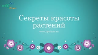 Секреты красоты
растений
www.optchem.ru
 