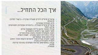 ‫התחיל‬ ‫הכל‬ ‫איך‬...
•‫לילדים‬ ‫פרטיים‬ ‫שיעורים‬(‫וערבית‬ ‫אנגלית‬+‫למידה‬ ‫כישורי‬)
•‫תרגומים‬
•‫אקדמיות‬ ‫בעבודות‬ ‫סיוע‬
•‫פרטיים‬ ‫שיעורים‬(‫אנגלית‬+‫אקדמיות‬ ‫מיומנויות‬)‫לסטודנטים‬
•‫ביטוח‬ ‫שיווק‬
•‫מרקט‬ ‫בסופר‬ ‫עבודה‬(‫קלים‬ ‫משקאות‬ ‫דיילת‬)
•‫בינלאומיים‬ ‫ביחסים‬ ‫ושני‬ ‫ראשון‬ ‫תואר‬
•‫ג‬ ‫לתכנות‬ ‫מקצועית‬ ‫הסבה‬'‫אתרים‬ ‫ובנית‬ ‫אווה‬
•‫בטכניון‬ ‫הסנט‬ ‫במזכירות‬ ‫עבודה‬–‫הנשיא‬ ‫לשכת‬
•‫אישי‬ ‫אימון‬ ‫קורס‬(‫קואוצ‬'‫ינג‬)
•‫התוכן‬ ‫מערך‬ ‫והקמת‬ ‫אינטרנט‬ ‫אתרי‬ ‫לבניית‬ ‫לחברה‬ ‫מעבר‬
‫בחברה‬ ‫החברתית‬ ‫והמדיה‬
•‫קהילות‬ ‫כמנהלת‬ ‫משחקים‬ ‫לפיתוח‬ ‫בסטארטאפ‬ ‫עבודה‬
‫ושיווק‬
•‫עצמאית‬...
 