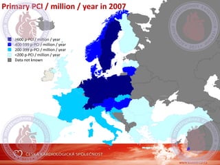 ≥600 p-PCI / million / year
400-599 p-PCI / million / year
200-399 p-PCI / million / year
<200 p-PCI / million / year
Data not known
Primary PCI / million / year in 2007
 