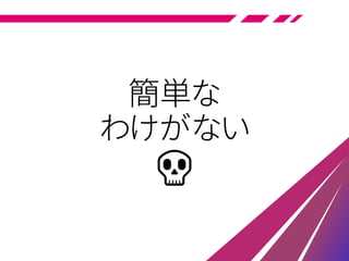 簡単な
わけがない
💀
 