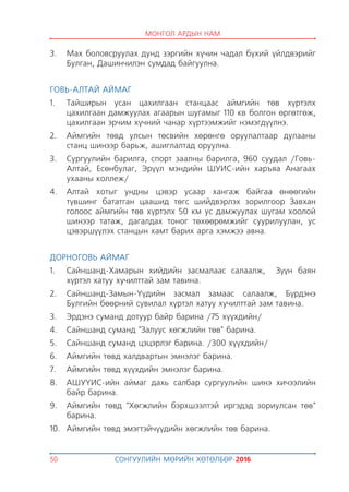 Монгол ардын намын мөрийн хөтөлбөр