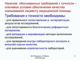 Опыт апробации рекомендаций требований к точности клинических лабораторных исследований в Украине