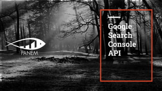 I
1
Google
Search
Console
API
 