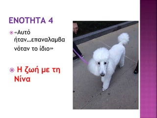  «Αυτό
ήταν…επαναλαμβα
νόταν το ίδιο»
 Η ζωή με τη
Νίνα
 