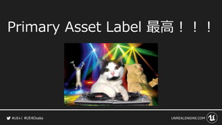 #UE4Osaka
Primary Asset Label 最高！！！
 