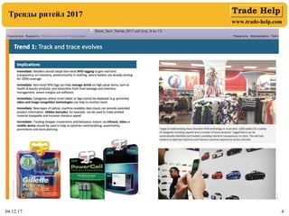 www.trade-help.com
04.12.17 4
Тренды ритейл 2017
 