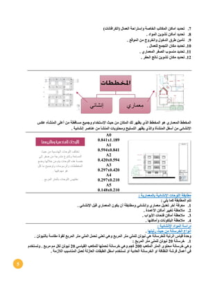 5
7.)‫(الكرافانات‬ ‫العمال‬ ‫وإستراحة‬ ‫الخاصة‬ ‫المكاتب‬ ‫اماكن‬ ‫تحديد‬
8.. ‫المواد‬ ‫تشوين‬ ‫أماكن‬ ‫تحديد‬
9.. ‫الموقع‬ ‫من‬ ‫والخروج‬ ‫الدخول‬ ‫طرق‬ ‫تأمين‬
11.. ‫للعمال‬ ‫التجمع‬ ‫مكان‬ ‫تحديد‬
11.. ‫المعماري‬ ‫الصفر‬ ‫منسوب‬ ‫تحديد‬
12.. ‫الحفر‬ ‫ناتج‬ ‫تشوين‬ ‫مكان‬ ‫تحديد‬
‫المنشأه‬ ‫أعلى‬ ‫من‬ ‫مساقطة‬ ‫وجميع‬ ‫اإلستخدام‬ ‫حيث‬ ‫من‬ ‫المكان‬ ‫لك‬ ‫يظهر‬ ‫الذي‬ ‫المخطط‬ ‫هو‬ ‫المعماري‬ ‫المخطط‬‫عكس‬
‫المنشأة‬ ‫أسفل‬ ‫من‬ ‫اإلنشائي‬‫إنشائية‬ ‫عناصر‬ ‫من‬ ‫المنشأ‬ ‫ومحتويات‬ ‫التسليح‬ ‫يظهر‬ ‫والذي‬.
A0
0.841x1.189
A1
0.594x0.841
A2
0.420x0.594
A3
0.297x0.420
A4
0.297x0.210
A5
0.148x0.210
: ‫بالمعمارية‬ ‫اإلنشائية‬ ‫اللوحات‬ ‫مطابقة‬
: ‫يلي‬ ‫كما‬ ‫المطابقة‬ ‫تتم‬
1.‫تعديل‬ ‫آخر‬ ‫معرفة‬. ‫اإلنشائي‬ ‫قبل‬ ‫المعماري‬ ‫يكون‬ ‫أن‬ ‫ومطابقة‬ ‫وإنشائي‬ ‫معماري‬
2.. ‫األعمدة‬ ‫أماكن‬ ‫تغيير‬ ‫مالحظة‬
3.. ‫األبواب‬ ‫فتحات‬ ‫أماكن‬ ‫مالحظة‬
4.. ‫وأماكنها‬ ‫البلكونات‬ ‫مالحظة‬
: ‫اإلنشائية‬ ‫المواد‬ ‫دراسة‬
‫رتبتها‬ ‫حيث‬ ‫من‬ ‫الخرسانة‬ ‫انواع‬.
‫و‬ ‫المربع‬ ‫متر‬ ‫للملي‬ ‫نيوتن‬ ‫هي‬ ‫للخرسانة‬ ‫الرتبة‬ ‫قياس‬ ‫وحدة‬. ‫بالنيوتن‬ ‫مقاسة‬ ‫لقوة‬ ‫المربع‬ ‫متر‬ ‫الملي‬ ‫تحمل‬ ‫تعني‬ ‫هي‬
1.‫خرسانة‬21: ‫المربع‬ ‫متر‬ ‫للملي‬ ‫نيوتن‬
‫المكعب‬ ‫المتر‬ ‫محتوى‬ ‫خرسانة‬ ‫وهي‬211‫القياسي‬ ‫للمكعب‬ ‫تحملها‬ ‫خرسانة‬ ‫وهي‬ ‫كجم‬21‫وتستخدم‬ . ‫مربع‬ ‫مم‬ ‫لكل‬ ‫نيوتن‬
‫الطبقات‬ ‫اسفل‬ ‫تستخدم‬ ‫او‬ ‫العادية‬ ‫الخرسانة‬ ‫او‬ ‫النظافة‬ ‫فرشة‬ ‫أعمال‬ ‫في‬. ‫الالزمة‬ ‫المناسيب‬ ‫لعمل‬ ‫العازلة‬
‫إنشائي‬ ‫عماري‬ِ‫م‬
‫حيث‬ ‫من‬ ‫الهندسية‬ ‫اللوحات‬ ‫تختلف‬
‫إلى‬ ‫صفر‬ ‫من‬ ‫متدرجة‬ ‫وتتنوع‬ ‫المساحة‬
‫وضع‬ ‫خاللها‬ ‫من‬ ‫يتم‬ ‫اللوحات‬ ‫هذه‬ ‫خمسة‬
‫كل‬ ‫ما‬ ‫وتوضيح‬ ‫والرسومات‬ ‫المخططات‬
‫فيه‬ ‫مهم‬ ‫هو‬. ‫ا‬
. ‫المربع‬ ‫بالمتر‬ ‫اللوحات‬ ‫مقاييس‬
 