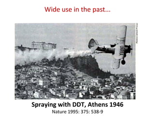 Wide use in the past...
Spraying with DDT, Athens 1946
Nature 1995: 375: 538-9
 