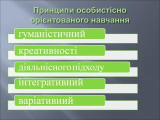 Організація особистісно орієнтованого навчання