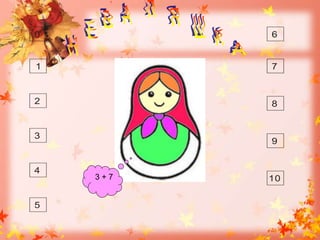 0
1
2
3
4
5
6
77
8
9
103 + 7
 