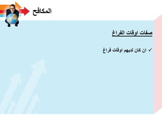‫المكافح‬
‫الفراغ‬ ‫اوقات‬ ‫صفات‬
‫فراغ‬ ‫اوقات‬ ‫لدٌهم‬ ‫كان‬ ‫ان‬
 