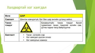 эрүүл мэндийн байгууллагын аюултай хог хаягдлын менежмент | PPT