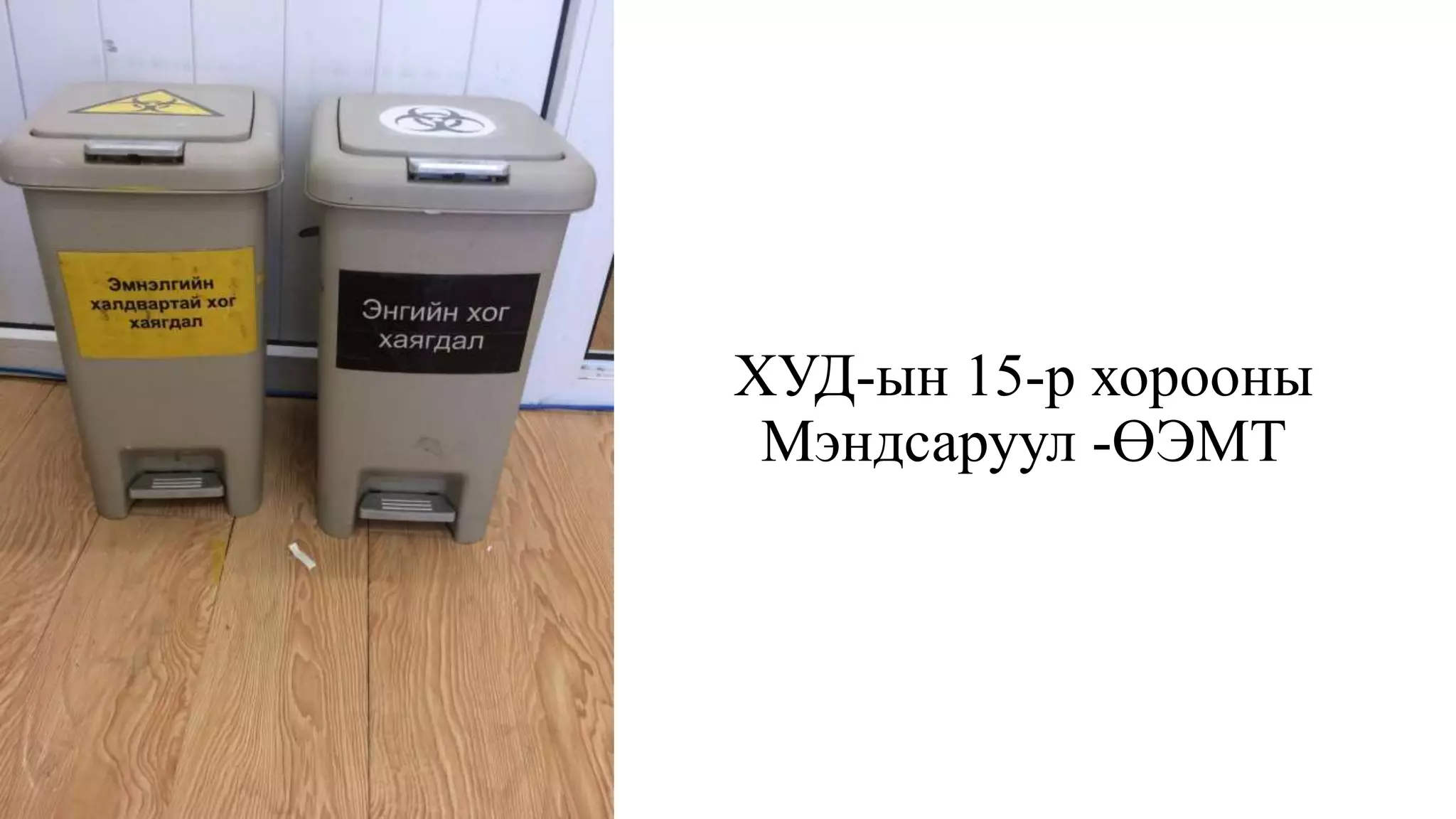 Эмнэлгийн хог хаягдалын менежмент | PPT