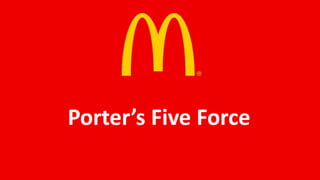 Porter’s Five Force
 