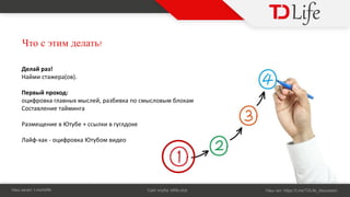 Ч ?
Н : t.me/tdlife С : tdlife.club Н : https://t.me/TDLife_discussion
Дел !
т е о ).
е п оход:
о о к л ле , к по ло лок
о т ле е т
е е е ту е + лк у лдоке
Л - к - о о к ту о део
 