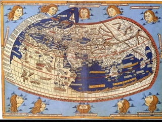  Філософ Анаксимандр уявляв Землю
відрізком колони або циліндра. Середину
Землі займає суша у вигляді великого
круглого острова Ойкумени («населеної
Землі»), оточеного океаном. Морський
басейн всередині Ойкумени ділить її на
дві приблизно рівні частини: Європу та
Азію, місто Дельфи — «пуп Землі».
Анаксимандр вважав, що Земля — центр
Всесвіту.
 