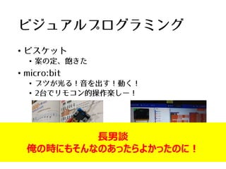 •
•
•
•
•
長男談
俺の時にもそんなのあったらよかったのに！
 