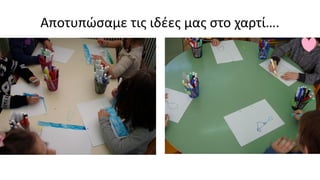 Αποτυπώσαμε τις ιδέες μας στο χαρτί….
 