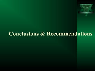 Conclusions & Recommendations
 