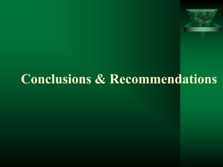 Conclusions & Recommendations
 